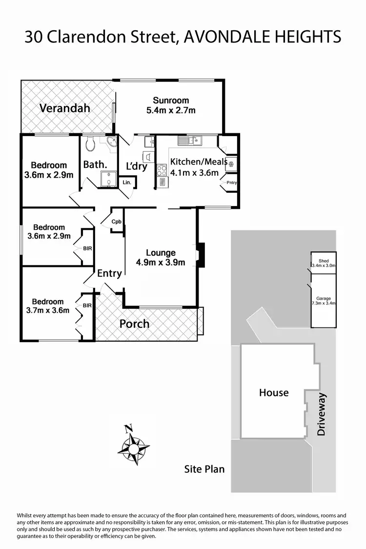 Floorplan of Homely house listing, 30 Clarendon Street, Avondale Heights VIC 3034
