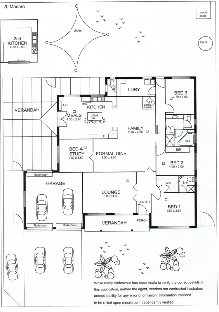 Floorplan of Homely house listing, 20 Monaro Crest, Newton SA 5074