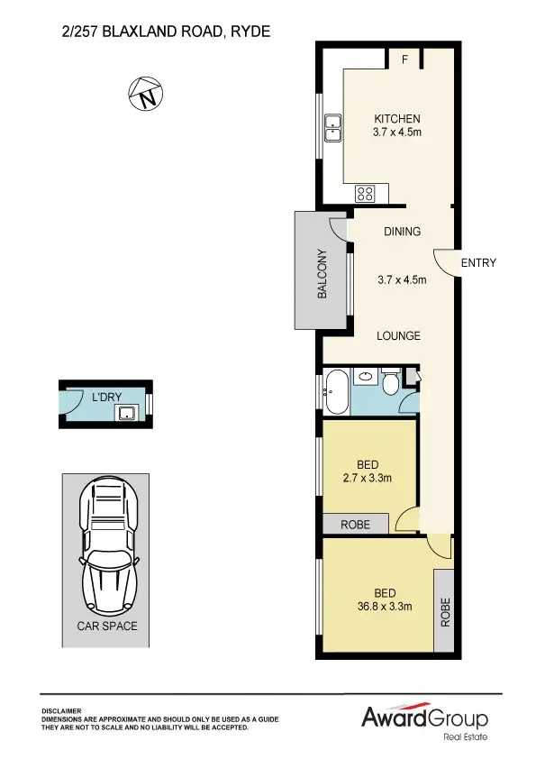 Floorplan of Homely unit listing, 2/257 Blaxland Road, Ryde NSW 2112