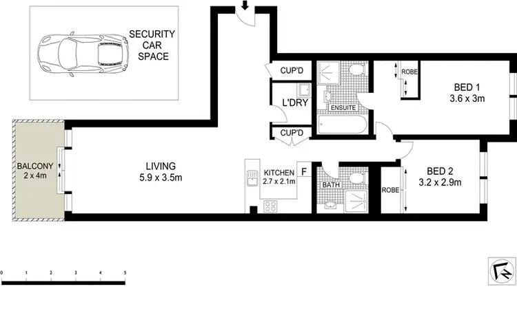 Floorplan of Homely apartment listing, 153/1 Brown Street, Ashfield NSW 2131