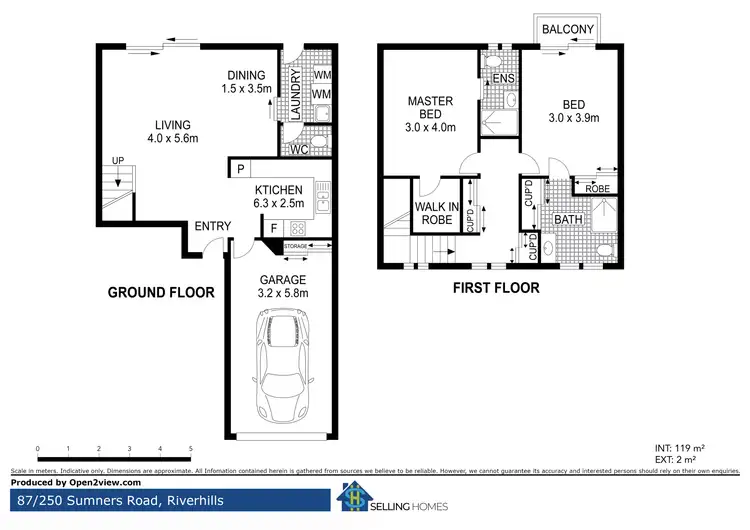 Floorplan of Homely townhouse listing, 87/250 Sumners Rd, Riverhills QLD 4074