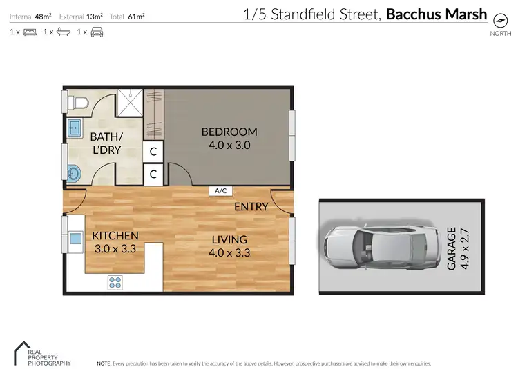 Floorplan of Homely unit listing, Unit 1/5 Standfield St, Bacchus Marsh VIC 3340