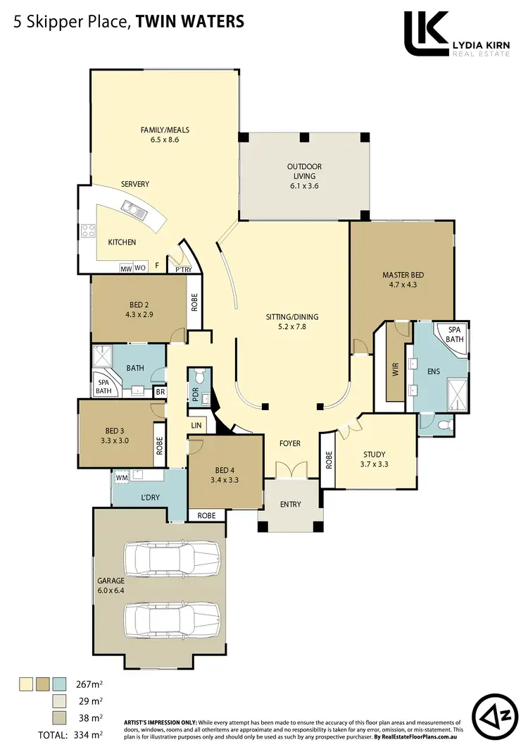 Floorplan of Homely house listing, 5 Skipper Pl, Twin Waters QLD 4564
