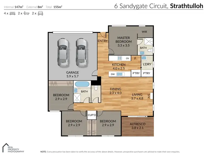 Floorplan of Homely house listing, 2/1 Sandygate Cct, Strathtulloh VIC 3338