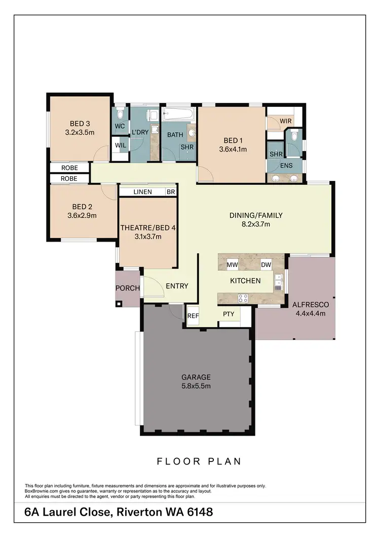 Floorplan of Homely house listing, 6A Laurel Close, Riverton WA 6148