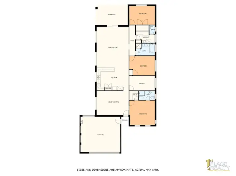 Floorplan of Homely house listing, 3 Highbridge Way, Leda WA 6170