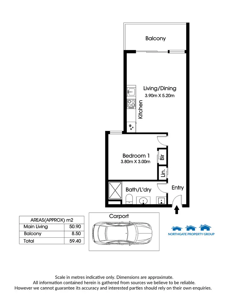 Floorplan of Homely apartment listing, Unit 301/47 Fifth St, Bowden SA 5007