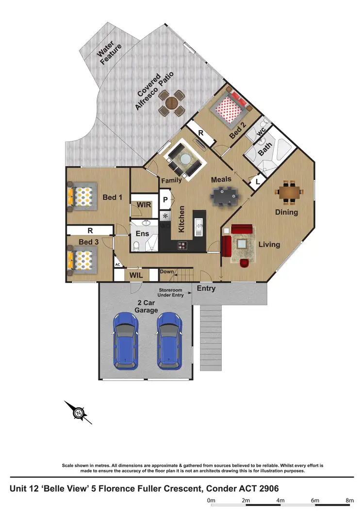 Floorplan of Homely townhouse listing, Unit 12/5 Florence Fuller Crescent, Conder ACT 2906