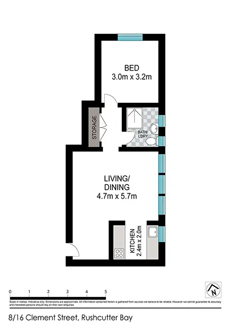 Floorplan of Homely unit listing, Unit 8/16 Clement St, Rushcutters Bay NSW 2011