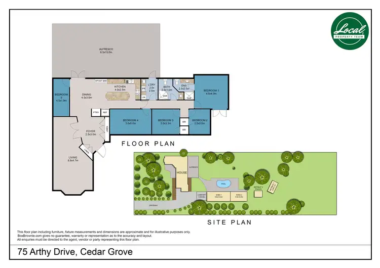 Floorplan of Homely house listing, 75-77 Arthy Dr, Cedar Grove QLD 4285
