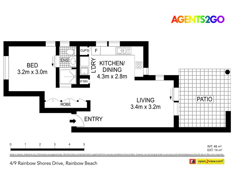 Floorplan of Homely unit listing, Unit 4/9 Rainbow Shores Dr, Rainbow Beach QLD 4581