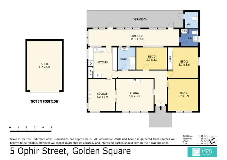 Floorplan of Homely house listing, 5 Ophir St, Golden Square VIC 3555