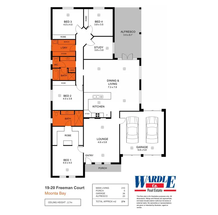 Floorplan of Homely house listing, 19-20 Freeman Ct, Moonta Bay SA 5558
