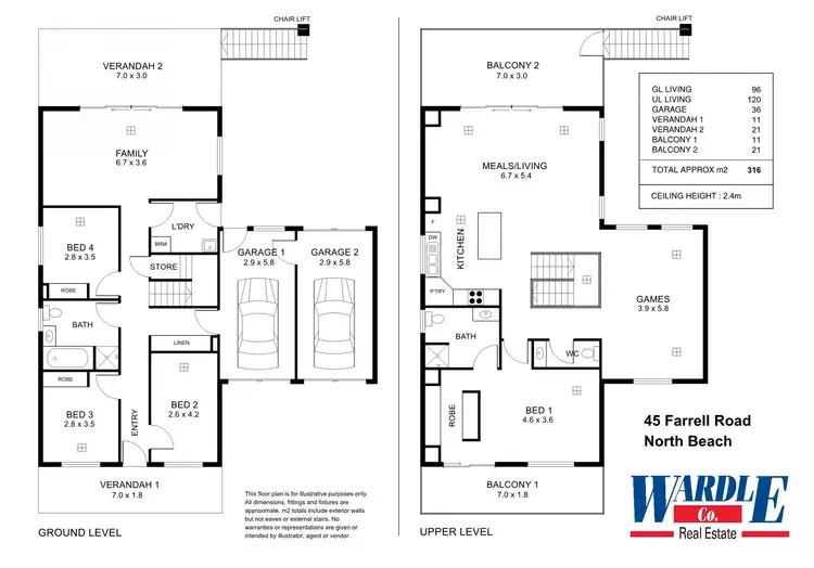 Floorplan of Homely house listing, 45 Farrell Rd, North Beach SA 5556