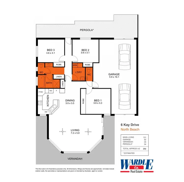 Floorplan of Homely house listing, 6 Kay Dr, North Beach SA 5556