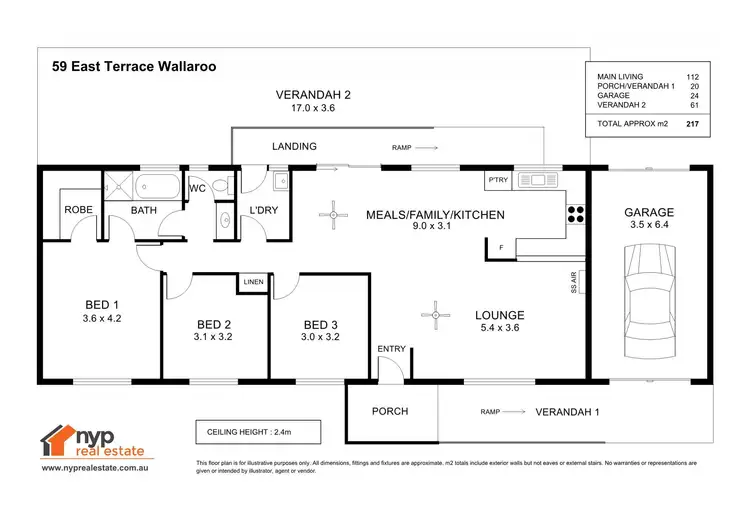 Floorplan of Homely house listing, 59 East Tce, Wallaroo SA 5556
