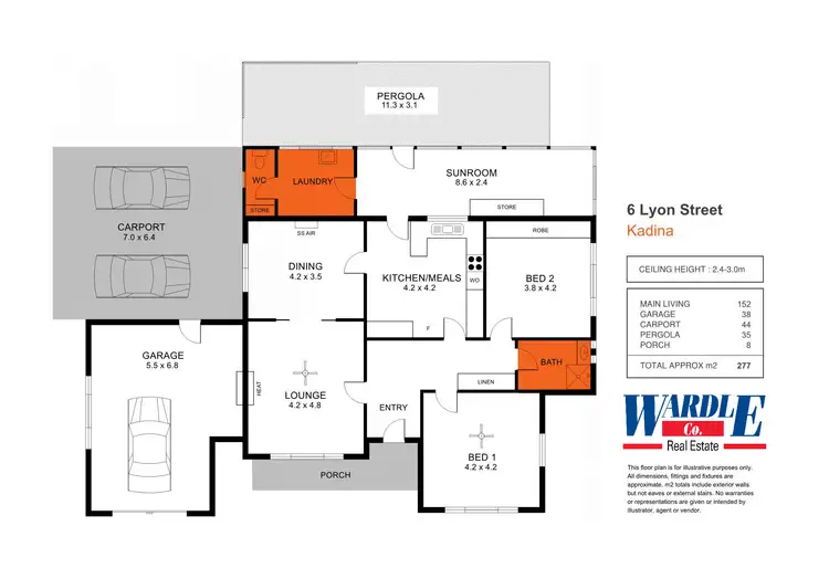 Floorplan of Homely house listing, 6 Lyon St, Kadina SA 5554