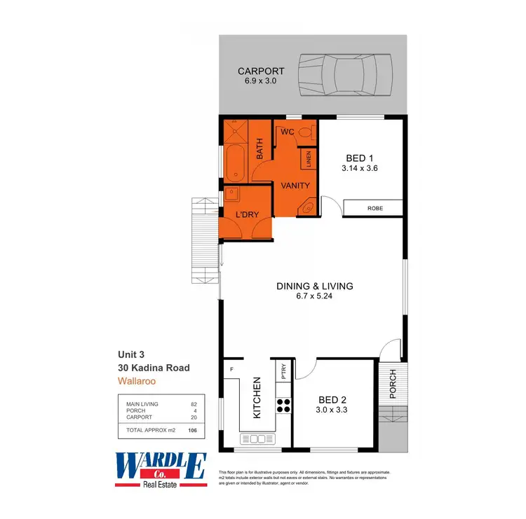 Floorplan of Homely unit listing, Unit 3/30 Kadina Rd, Wallaroo SA 5556