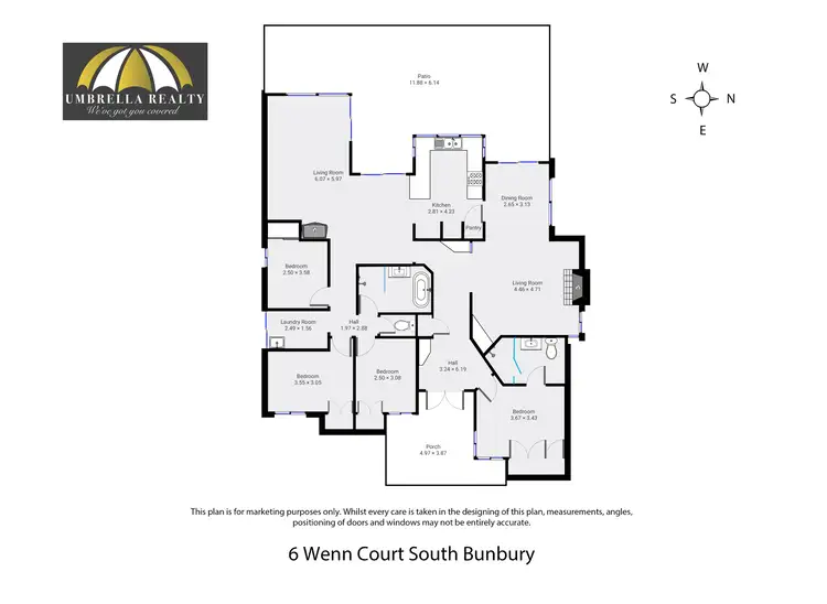 Floorplan of Homely house listing, 6 Wenn Ct, South Bunbury WA 6230