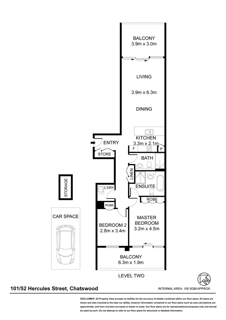 Floorplan of Homely unit listing, Unit 101/52 Hercules St, Chatswood NSW 2067