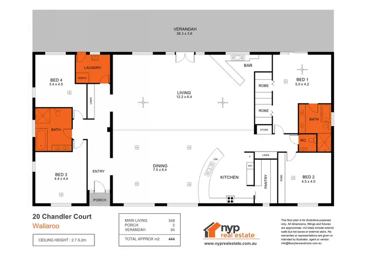 Floorplan of Homely house listing, 20 Chandler Ct, Wallaroo SA 5556