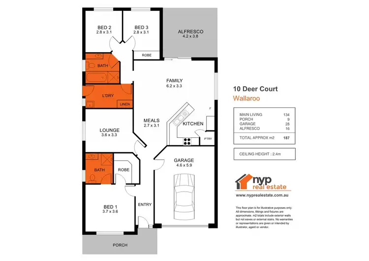 Floorplan of Homely house listing, 10 Deer Ct, Wallaroo SA 5556