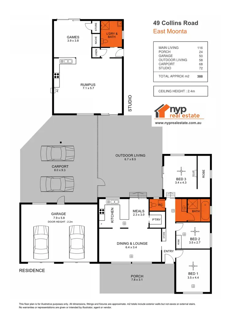 Floorplan of Homely house listing, 49 Collins Rd, East Moonta SA 5558