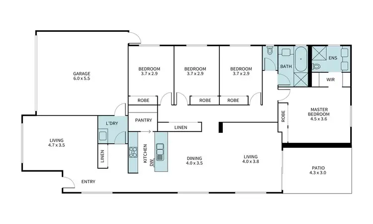 Floorplan of Homely house listing, 214 Alisma Bvd, Cranbourne North VIC 3977
