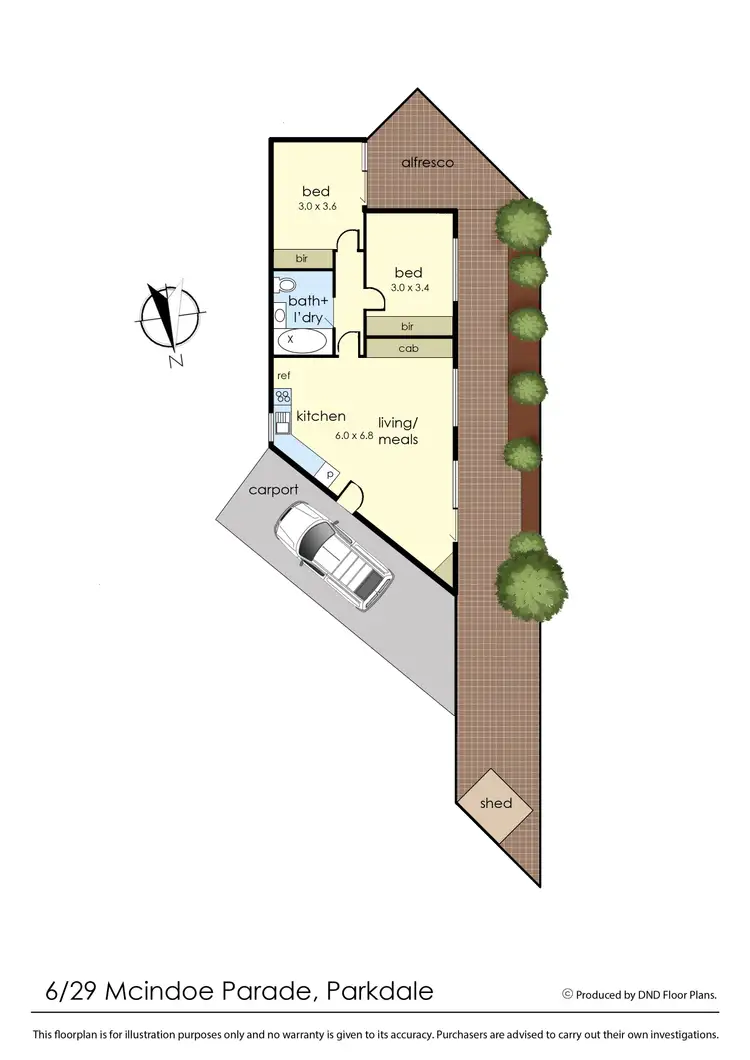 Floorplan of Homely unit listing, Unit 6/29 McIndoe Pde, Parkdale VIC 3195