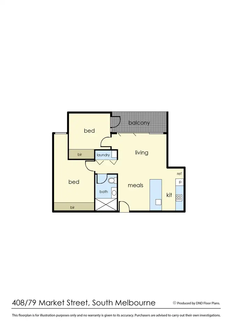 Floorplan of Homely apartment listing, Unit 408/79 Market St, South Melbourne VIC 3205