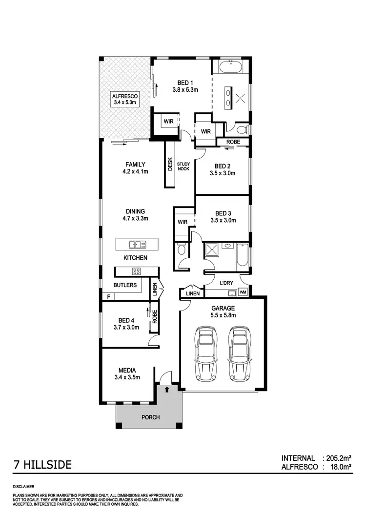 Floorplan of Homely house listing, 7 Hillside Place, Thrumster NSW 2444