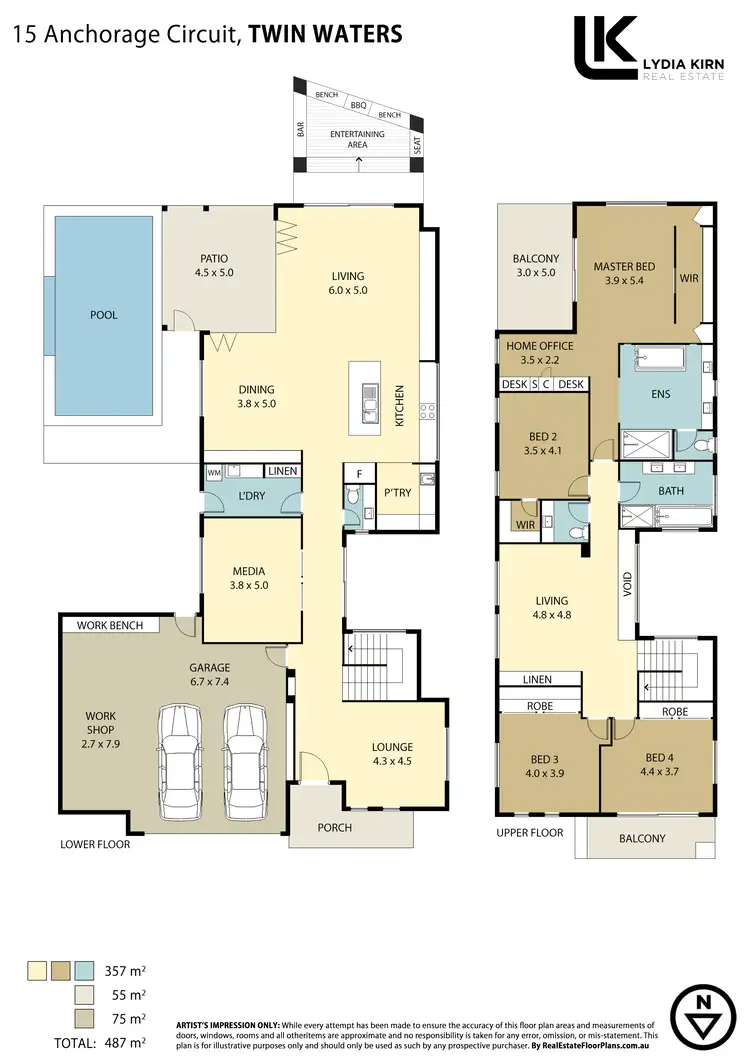 Floorplan of Homely house listing, 15 Anchorage Cct, Twin Waters QLD 4564