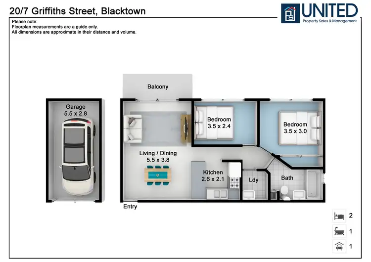 Floorplan of Homely unit listing, Unit 20/7 Griffiths St, Blacktown NSW 2148