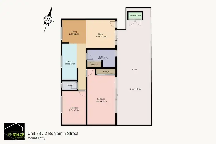 Floorplan of Homely unit listing, Unit 33/2 Benjamin St, Mount Lofty QLD 4350