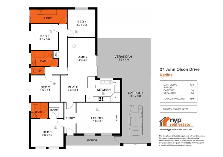 Floorplan of Homely house listing, 27 John Olsen Dr, Kadina SA 5554