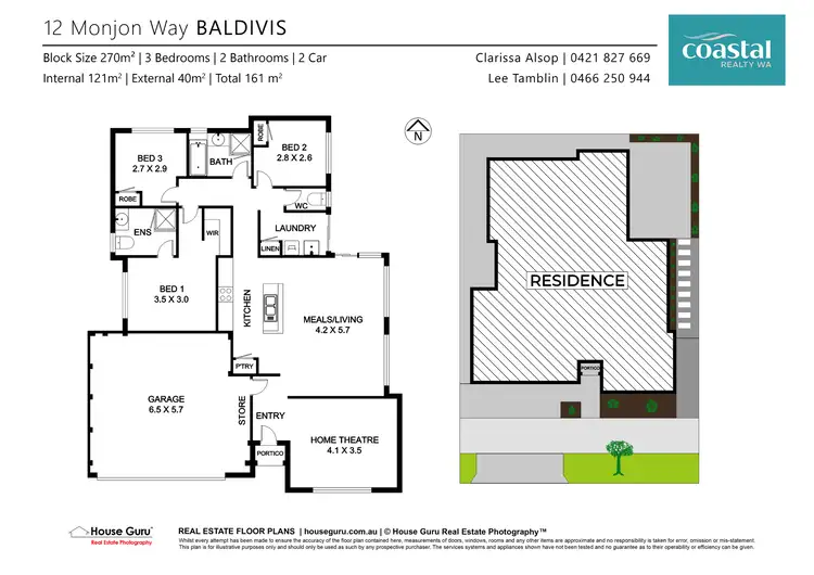 Floorplan of Homely house listing, 12 Monjon Way, Baldivis WA 6171