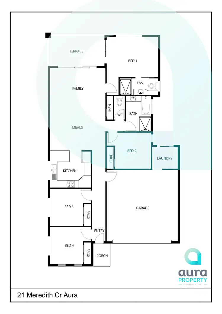 Floorplan of Homely house listing, 21 Meredith Cr, Caloundra West QLD 4551