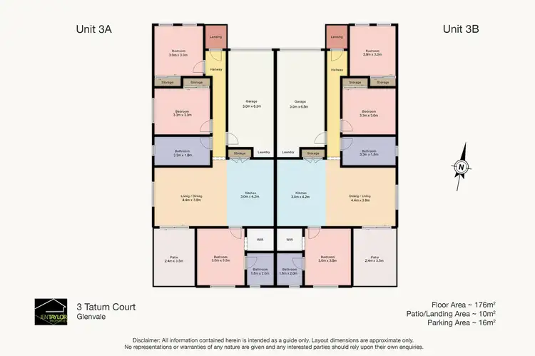 Floorplan of Homely unit listing, 3B Tatum Ct, Glenvale QLD 4350