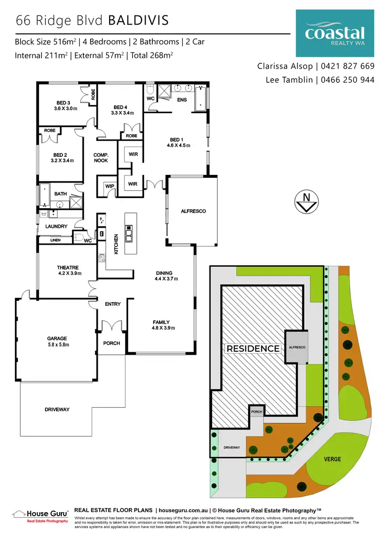 Floorplan of Homely house listing, 66 Ridge Bvd, Baldivis WA 6171