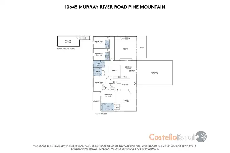 Floorplan of Homely rural property listing, 10645 Murray River Rd, Pine Mountain VIC 3709