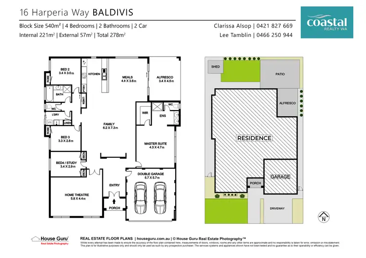 Floorplan of Homely house listing, 16 Harperia Way, Baldivis WA 6171