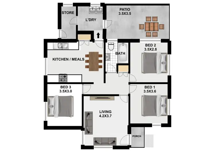 Floorplan of Homely house listing, 3 Serviceton Ave, Inala QLD 4077