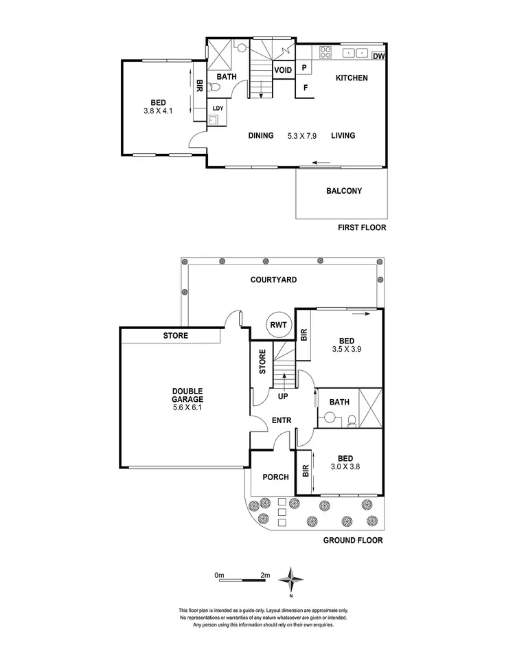 Floorplan of Homely townhouse listing, 1B, 18 Gleniffer Ave, Brighton East VIC 3187