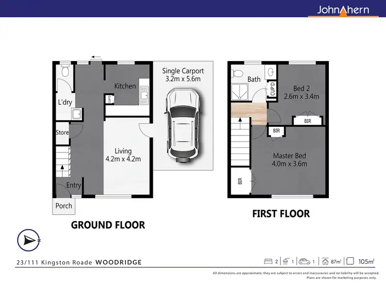 Floorplan of Homely townhouse listing, Unit 23/111 Kingston Rd, Woodridge QLD 4114