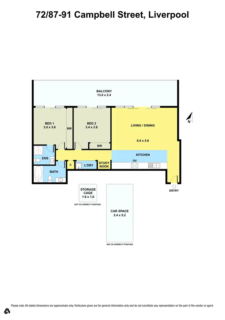 Floorplan of Homely apartment listing, Unit 72/87-91 Campbell St, Liverpool NSW 2170