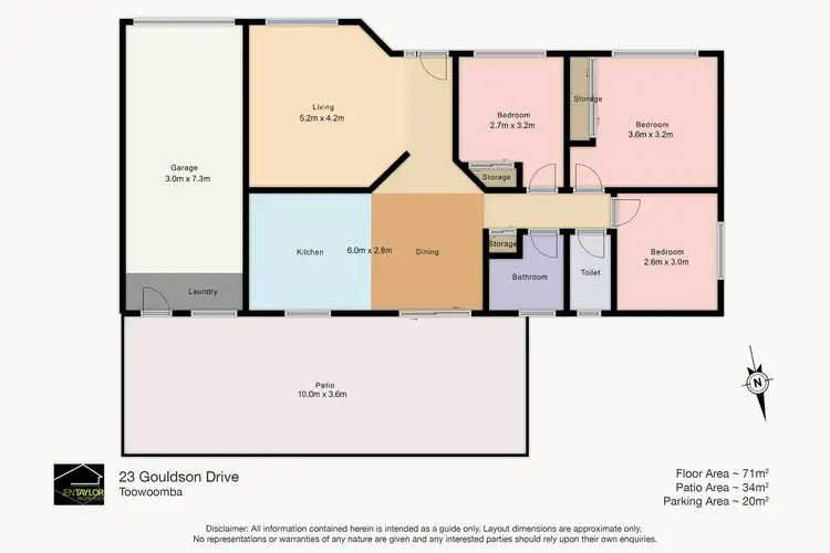 Floorplan of Homely house listing, 23 Gouldson Dr, Kearneys Spring QLD 4350