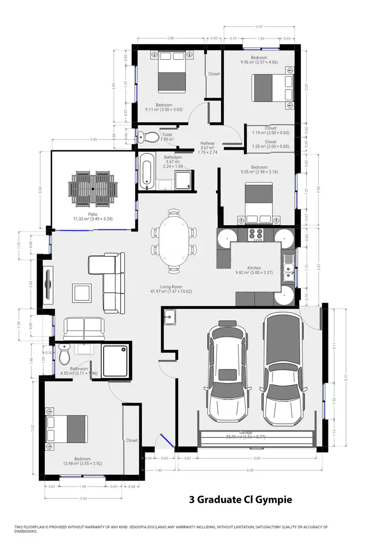 Floorplan of Homely house listing, 3 Graduate Cl, Gympie QLD 4570