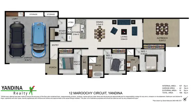 Floorplan of Homely semi-detached listing, 12 Maroochy Cct, Yandina QLD 4561