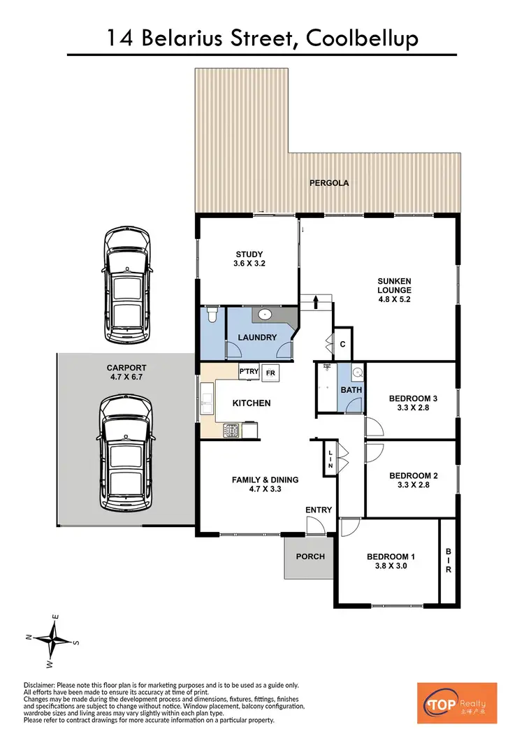 Floorplan of Homely house listing, 14 Belarius Street, Coolbellup WA 6163
