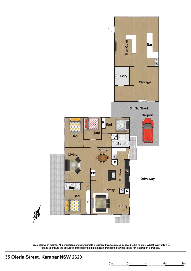 Floorplan of Homely house listing, 35 Oleria St, Karabar NSW 2620